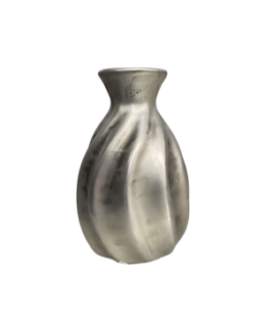 Vaso Mini Cacau, em cerâmica, estilo torcido, cor mesclada, semi brilho