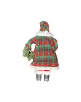 Boneco Papai Noel com Guirlanda, pendente de natal e presente