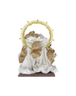Sagrada Família com arco e lanterna e vestes em branco natural e dourado