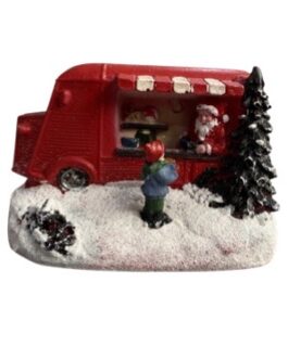 Truck do Papai Noel que acende a luz com pinheiro