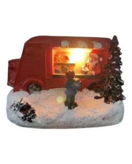 Truck do Papai Noel que acende a luz com pinheiro