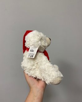 URSO BRANCO NATALINO 21 cm
