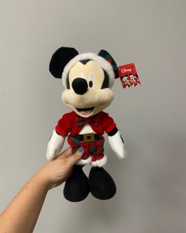 MICKEY EM PÉ COM CALÇA XADREZ 36 CM